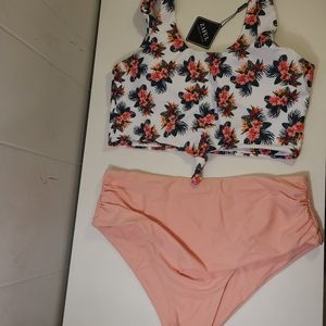 ZAFUL PINK FLORAL BIKINI SIZE 12 NWT